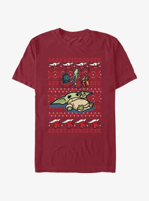 Star Wars The Mandalorian Grogu Gifts Ugly Christmas T-Shirt