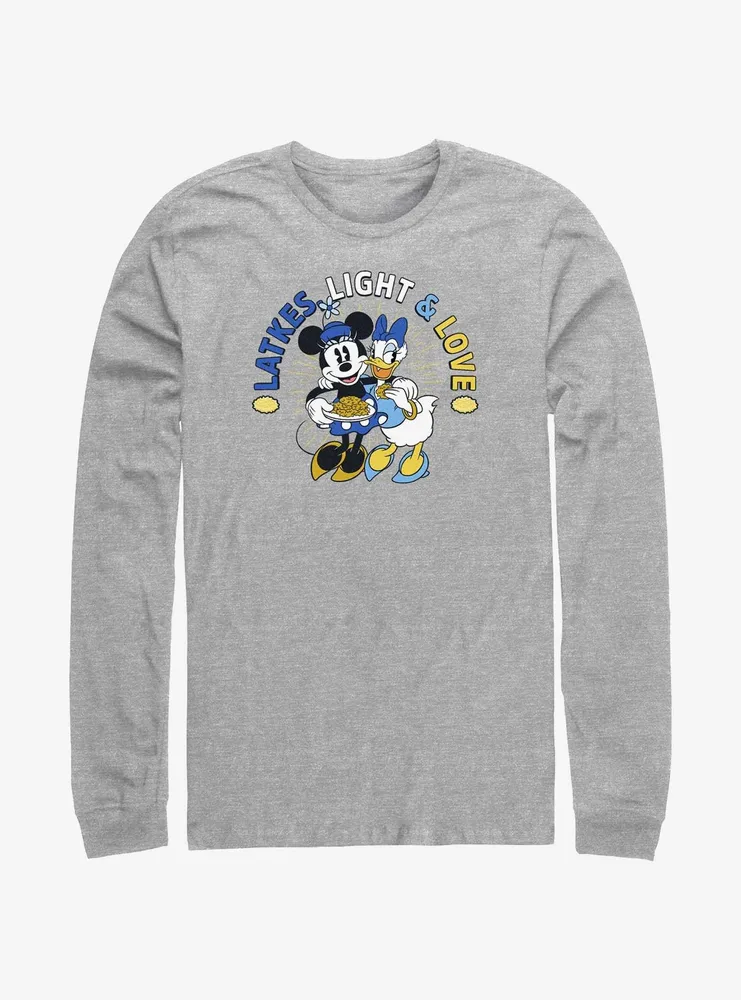 Disney Mickey Mouse Latkes Light & Love Minnie and Daisy Long-Sleeve T-Shirt