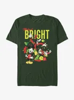 Disney Mickey Mouse Bright Christmas Mickey, Goofy, and Donald T-Shirt