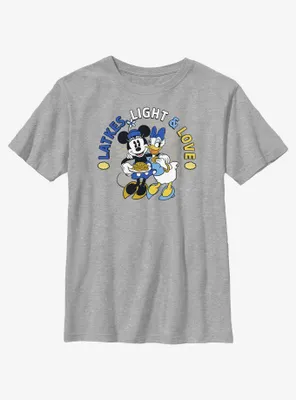 Disney Mickey Mouse Latkes Light & Love Minnie and Daisy Youth T-Shirt