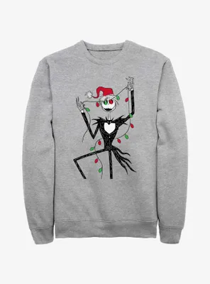 Disney The Nightmare Before Christmas Santa Jack Lights Sweatshirt