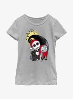 Disney The Nightmare Before Christmas Santa Jack and Sally Youth Girls T-Shirt