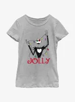 Disney The Nightmare Before Christmas Jack Jolly Lights Youth Girls T-Shirt
