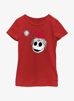 Disney The Nightmare Before Christmas Santa Hat Jack Youth Girls T-Shirt