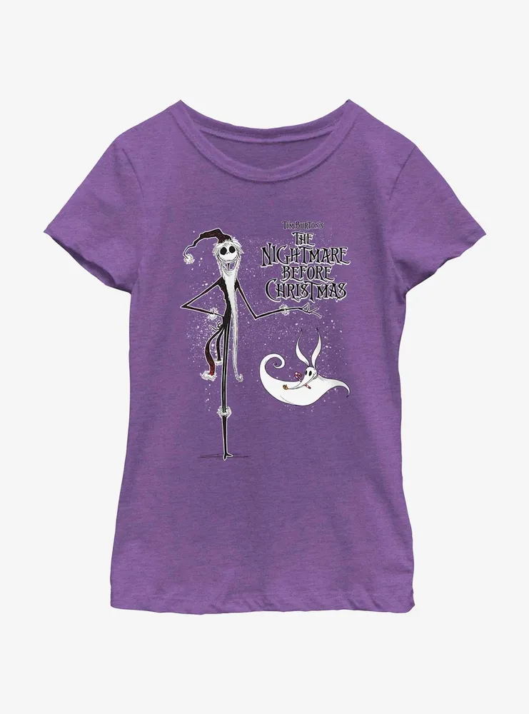 Disney The Nightmare Before Christmas Santa Jack and Zero Youth Girls T-Shirt