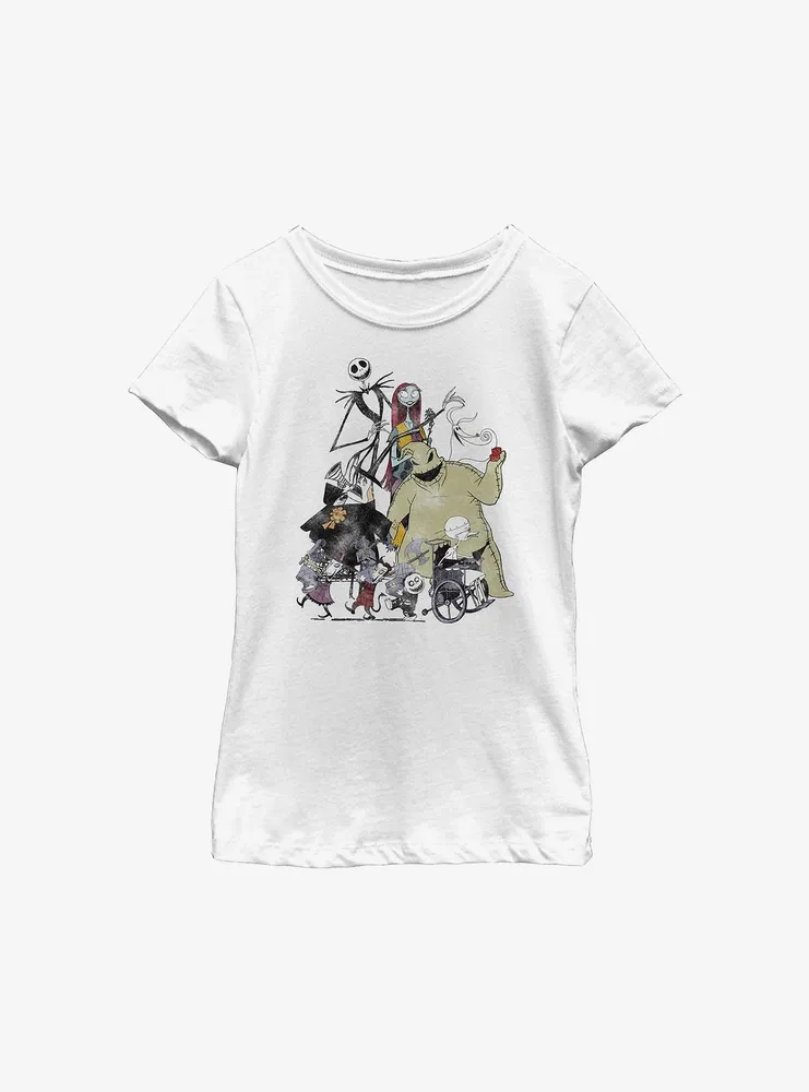 Disney The Nightmare Before Christmas Halloween Town Members Youth Girls T-Shirt