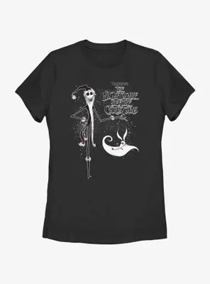 Disney The Nightmare Before Christmas Santa Jack and Zero Womens T-Shirt