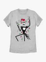 Disney The Nightmare Before Christmas Santa Jack Lights Womens T-Shirt