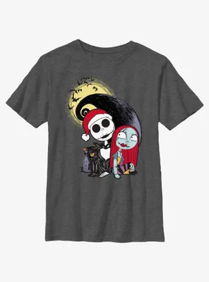 Disney The Nightmare Before Christmas Santa Jack and Sally Youth T-Shirt