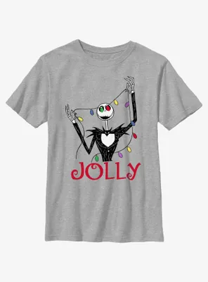 Disney The Nightmare Before Christmas Jack Jolly Lights Youth T-Shirt