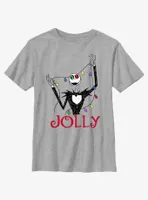 Disney The Nightmare Before Christmas Jack Jolly Lights Youth T-Shirt