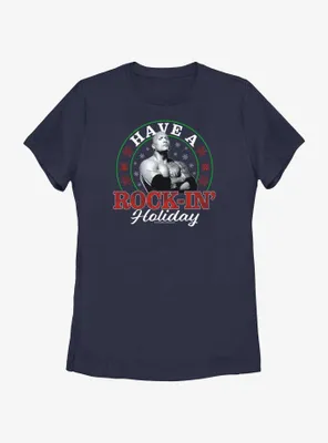 WWE Have A Rock-In' Holiday Womens T-Shirt