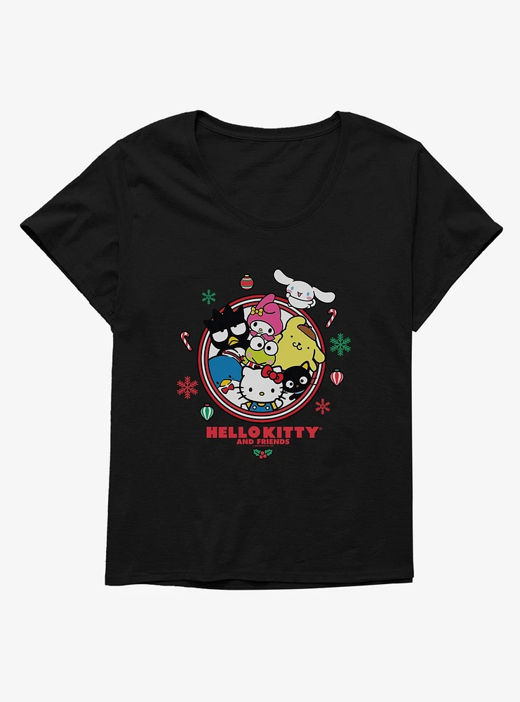Hello Kitty And Friends Christmas Decorations Girls T-Shirt Plus