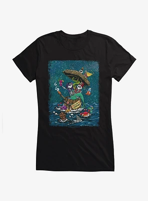 Just Marooned Girls T-Shirt by David Lozeau