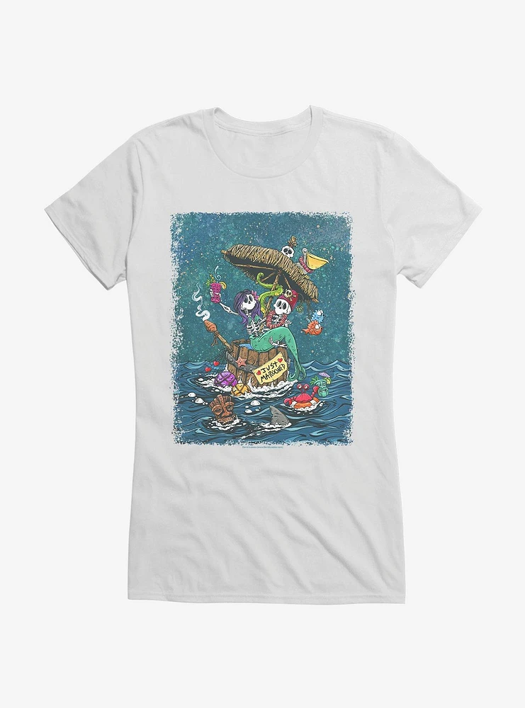 Just Marooned Girls T-Shirt by David Lozeau