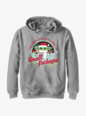 Star Wars The Mandalorian Santa Grogu Small Packages Youth Hoodie