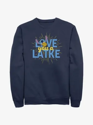 Disney Lilo & Stitch Hanukkah Love You A Latke Sweatshirt