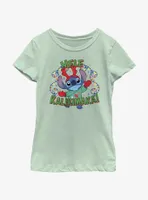 Disney Lilo & Stitch Mele Kalikimaka Merry Christmas Hawaiian Youth Girls T-Shirt