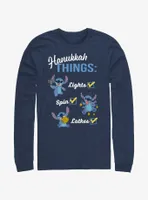 Disney Lilo & Stitch Hanukkah List Long-Sleeve T-Shirt