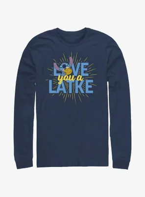 Disney Lilo & Stitch Hanukkah Love You A Latke Long-Sleeve T-Shirt