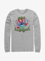 Disney Lilo & Stitch Mele Kalikimaka Merry Christmas Hawaiian Long-Sleeve T-Shirt