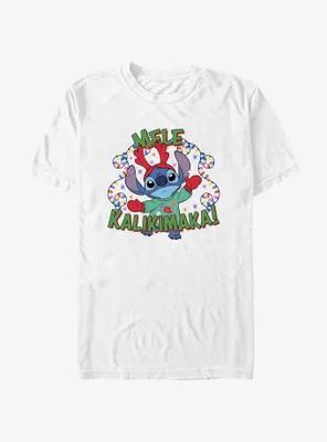 Disney Lilo & Stitch Mele Kalikimaka Merry Christmas Hawaiian T-Shirt