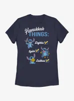 Disney Lilo & Stitch Hanukkah List Womens T-Shirt