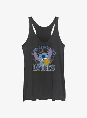 Disney Lilo & Stitch Did It For Hanukkah Latkes Womens Tank Top