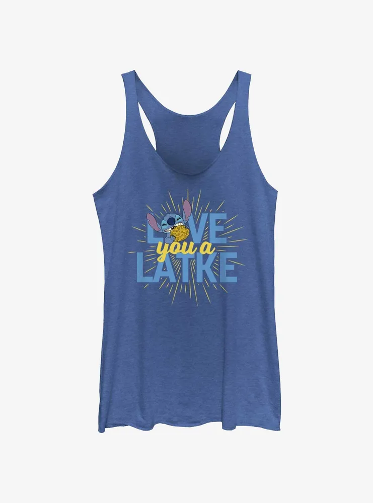 Disney Lilo & Stitch Hanukkah Love You A Latke Womens Tank Top