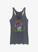 Disney Lilo & Stitch Mele Kalikimaka Merry Christmas Hawaiian Womens Tank Top