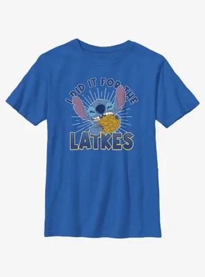 Disney Lilo & Stitch Did It For Hanukkah Latkes Youth T-Shirt