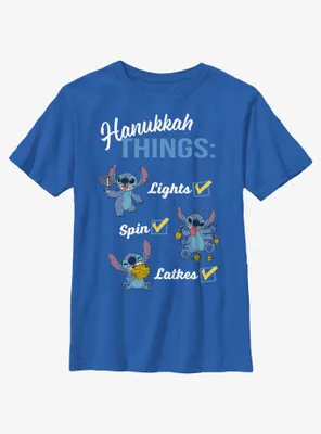 Disney Lilo & Stitch Hanukkah List Youth T-Shirt