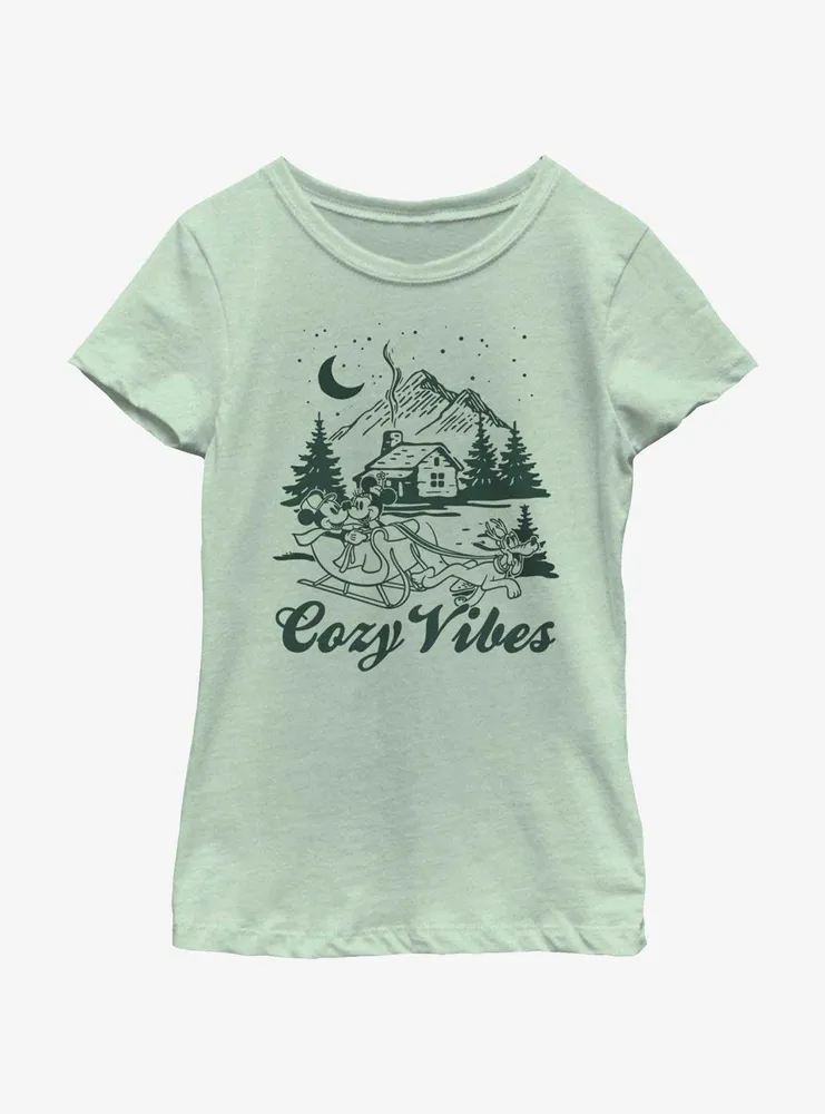 Disney Mickey Mouse Cozy Cabin Youth Girls T-Shirt