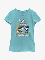 Disney Mickey Mouse Happy Hanukkah Friends Youth Girls T-Shirt