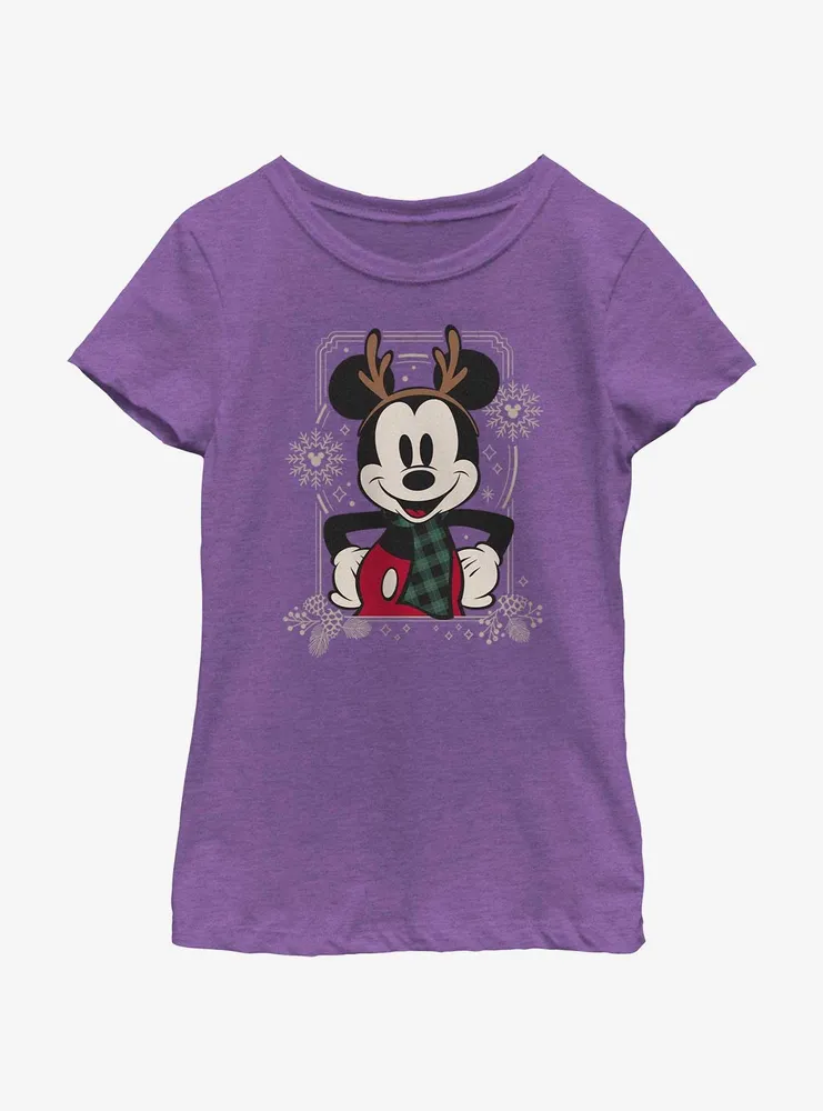 Disney Mickey Mouse Winter Ready Youth Girls T-Shirt