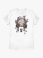 Disney Mickey Mouse Christmas Light Antlers Womens T-Shirt