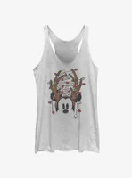 Disney Mickey Mouse Christmas Light Antlers Womens Tank Top