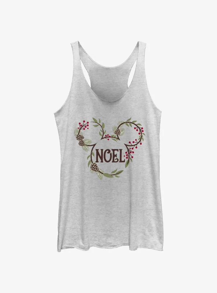 Disney Mickey Mouse Noel Mistletoe Ears Womens Tank Top