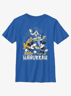 Disney Mickey Mouse Happy Hanukkah Friends Youth T-Shirt