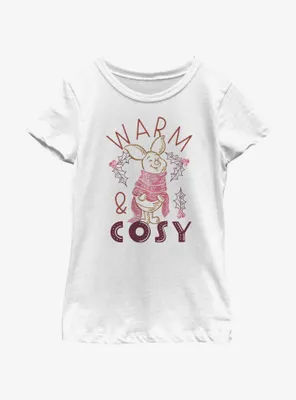 Disney Winnie The Pooh Piglet Warm and Cosy Youth Girls T-Shirt