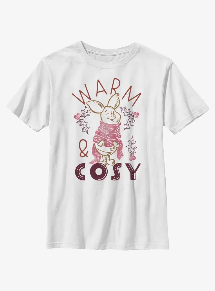 Disney Winnie The Pooh Piglet Warm and Cosy Youth T-Shirt