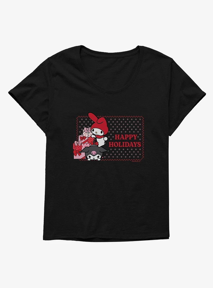 My Melody & Kuromi Holiday Presents Ugly Christmas Girls T-Shirt Plus