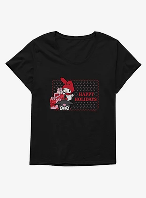My Melody & Kuromi Holiday Presents Ugly Christmas Girls T-Shirt Plus