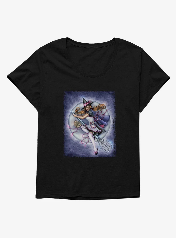 Kitchen Witch Girls T-Shirt Plus by Brigid Ashwood