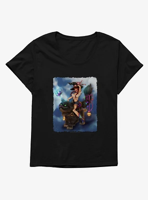 Witch Transpurrtation Girls T-Shirt Plus by Brigid Ashwood