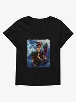 Witch Transpurrtation Girls T-Shirt Plus by Brigid Ashwood