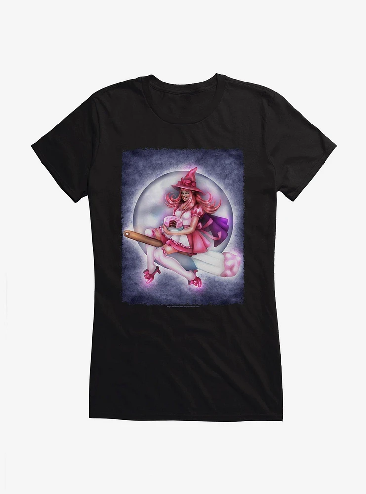 Frosted Fantasia Witch Girls T-Shirt by Brigid Ashwood