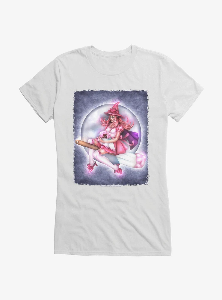Frosted Fantasia Witch Girls T-Shirt by Brigid Ashwood