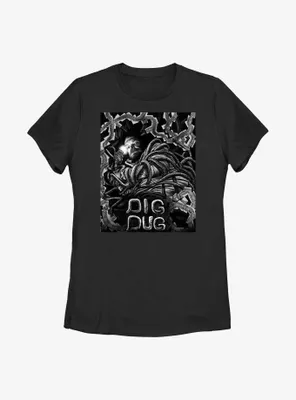 Stranger Things Hopper Dig Dug Womens T-Shirt