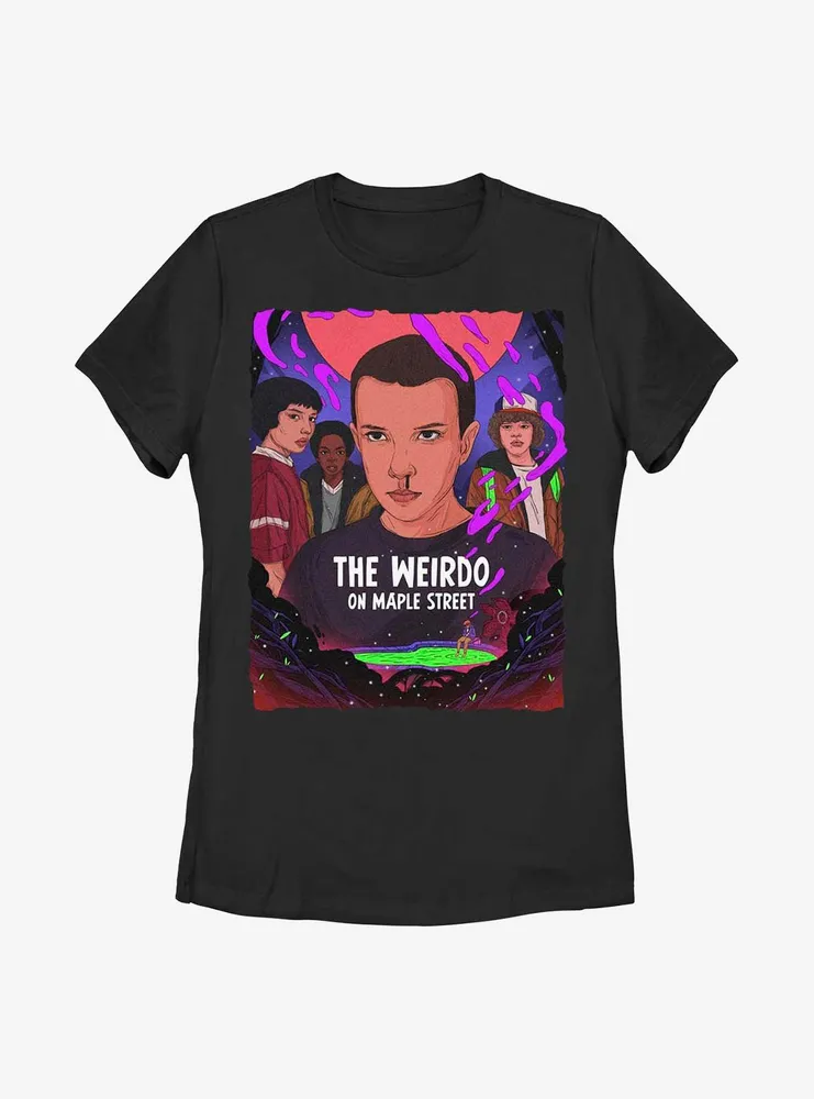 Stranger Things Weirdo On Maple Street Womens T-Shirt